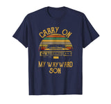 Cute Vintage Car Carry On My Wayward Son Men's T-Shirt Navy