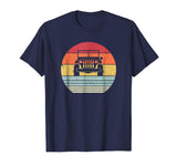 Cute Retro Off Road 4x4 . Vintage 70s Sunset Car . Men's T-Shirt Navy