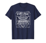 Hot Vintage 2000 Perfectly 18th Birthday 18 Years Old Men's T-Shirt Navy