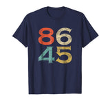 Cute Classic Vintage Style 86 45 Anti Trump Men's T-Shirt Navy