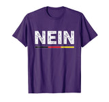 Cool Nein German No Saying Funny Germany Vintage Tee Gift Men's T-Shirt Purple