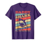 Great Retro Vintage Daddy Shark Men's T-Shirt Purple