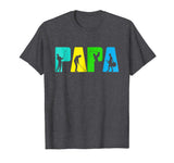 Beautiful Retro Golfing Papa . Golf Gifts For Fathers Day Men's T-Shirt Dark Heather