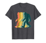 Wonderful Vintage Retro 1970s Style Rainbow Bigfoot Silhouette Men's T-Shirt Dark Heather