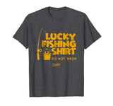 Cutest Lucky Fishing Do Not Wash Vintage Fishing Lover Men's T-Shirt Dark Heather