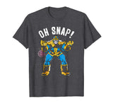 Funny Marvel Thanos Space Oh Snap! Retro Comic Style Men's T-Shirt Dark Heather