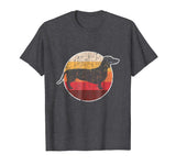 Funny Vintage Retro Dachshund Weiner Dog Mother Dad Gift Men's T-Shirt Dark Heather