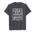 Funny Funny Gift Bbq Smoker Retro Tee My Meat Smoking Men's T-Shirt Dark Heather