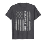 Cute Best Papaw Ever Vintage American Flag Men's T-Shirt Dark Heather