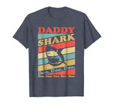 Great Retro Vintage Daddy Shark Men's T-Shirt Heather Blue