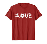 Wonderful Vintage Soccer Football I Love Soccer Men's T-Shirt Cranberry