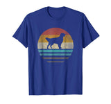 Cutest Golden Retriever Dog Retro Vintage 70s Silhouette Gift Men's T-Shirt Royal Blue