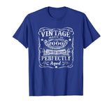Hot Vintage 2000 Perfectly 18th Birthday 18 Years Old Men's T-Shirt Royal Blue