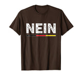 Cool Nein German No Saying Funny Germany Vintage Tee Gift Men's T-Shirt Brown