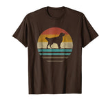 Cutest Golden Retriever Dog Retro Vintage 70s Silhouette Gift Men's T-Shirt Brown