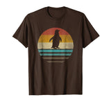 Cutest Penguins Retro Vintage 70s Distressed Men Women Kids Men's T-Shirt Brown