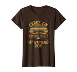 Cute Vintage Car Carry On My Wayward Son Women's T-Shirt Brown