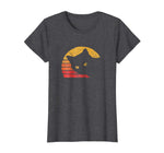Beautiful Vintage Eighties Style Cat Retro Distressed Design Women's T-Shirt Dark Heather