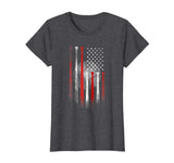 Wonderful American Flag Vintage Baseball Flag Dad Mom Tee Women's T-Shirt Dark Heather