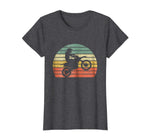 Cool Vintage Motocross Dirt Bike Silhouette Retro Women's T-Shirt Dark Heather