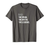 Hot Retro Vintage The Man Myth Legend Fathers Day Men's T-Shirt Asphalt