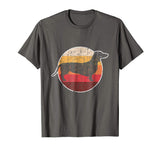 Funny Vintage Retro Dachshund Weiner Dog Mother Dad Gift Men's T-Shirt Asphalt
