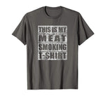 Funny Funny Gift Bbq Smoker Retro Tee My Meat Smoking Men's T-Shirt Asphalt
