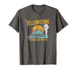 Beautiful Vintage Yellowstone National Park Retro Men's T-Shirt Asphalt