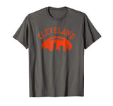 Great Downtown Cleveland City Skyline Football Vintage Fan Men's T-Shirt Asphalt