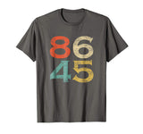 Cute Classic Vintage Style 86 45 Anti Trump Men's T-Shirt Asphalt