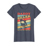 Great Retro Vintage Daddy Shark Women's T-Shirt Heather Blue