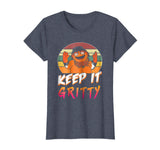 Great Retro Vintage Hockey_keep_it_gritty_flyers_mascot_ Women's T-Shirt Heather Blue