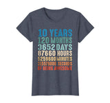 Wonderful 10 Years Old 10th Birthday Vintage Retro 120 Months Women's T-Shirt Heather Blue