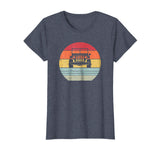 Cute Retro Off Road 4x4 . Vintage 70s Sunset Car . Women's T-Shirt Heather Blue