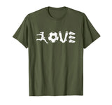 Wonderful Vintage Soccer Football I Love Soccer Men's T-Shirt Olive