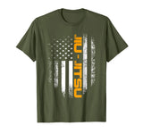 Wonderful Vintage American Usa Flag Brazilian Jiu Jitsu Bjj Gift Men's T-Shirt Olive