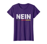 Cool Nein German No Saying Funny Germany Vintage Tee Gift Women's T-Shirt Purple