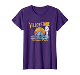 Beautiful Vintage Yellowstone National Park Retro Women's T-Shirt Purple