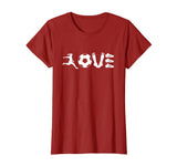 Wonderful Vintage Soccer Football I Love Soccer Women's T-Shirt Cranberry