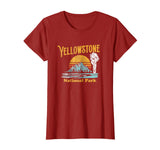 Beautiful Vintage Yellowstone National Park Retro Women's T-Shirt Cranberry