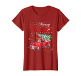 Hotest Red Truck Merry Christmas Tree Vintage Red Pickup Truck Tee Women's T-Shirt Cranberry