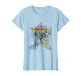 Beautiful Voltron Retro Defender Rainbow Graphic Women's T-Shirt Baby Blue