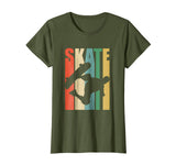 Cool Skateboarder Retro Vintage Skateboarding Tee Women's T-Shirt Olive