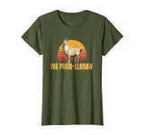 Cool No Prob Llama! Retro Funny Llama Alpaca Women's T-Shirt Olive