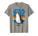 Hot Star Wars Last Jedi Porg Retro Stripes Logo Graphic Men's T-Shirt Slate