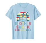 Hot Retro Vintage Brother Shark Doo Doo Doo Gift Men's T-Shirt Baby Blue