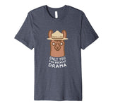 Funny Drama Llama Smokey Llama Vintage Prevent Drama Funny Tee Men's T-Shirt Heather Blue