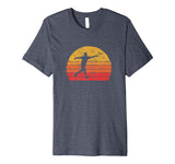 Hotest Disc Golf Distressed Retro 80s Style Vintage Men's T-Shirt Heather Blue