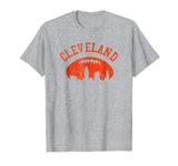Great Downtown Cleveland City Skyline Football Vintage Fan Men's T-Shirt Heather Grey