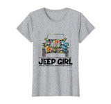 Hot Vintage Flower Jeep Girl Summer Funny Birthday Gift Women's T-Shirt Heather Grey